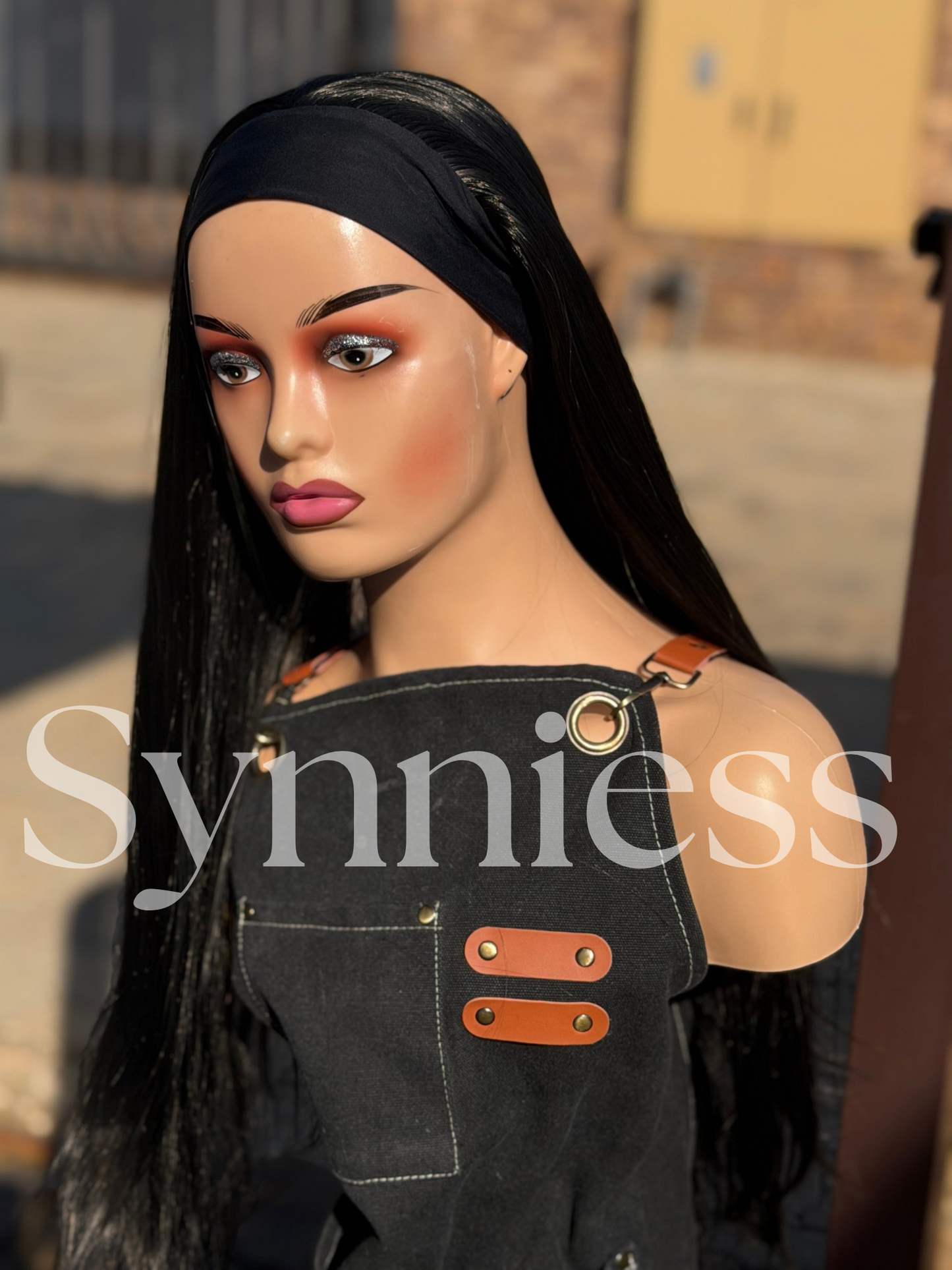 Black Straight Headband
