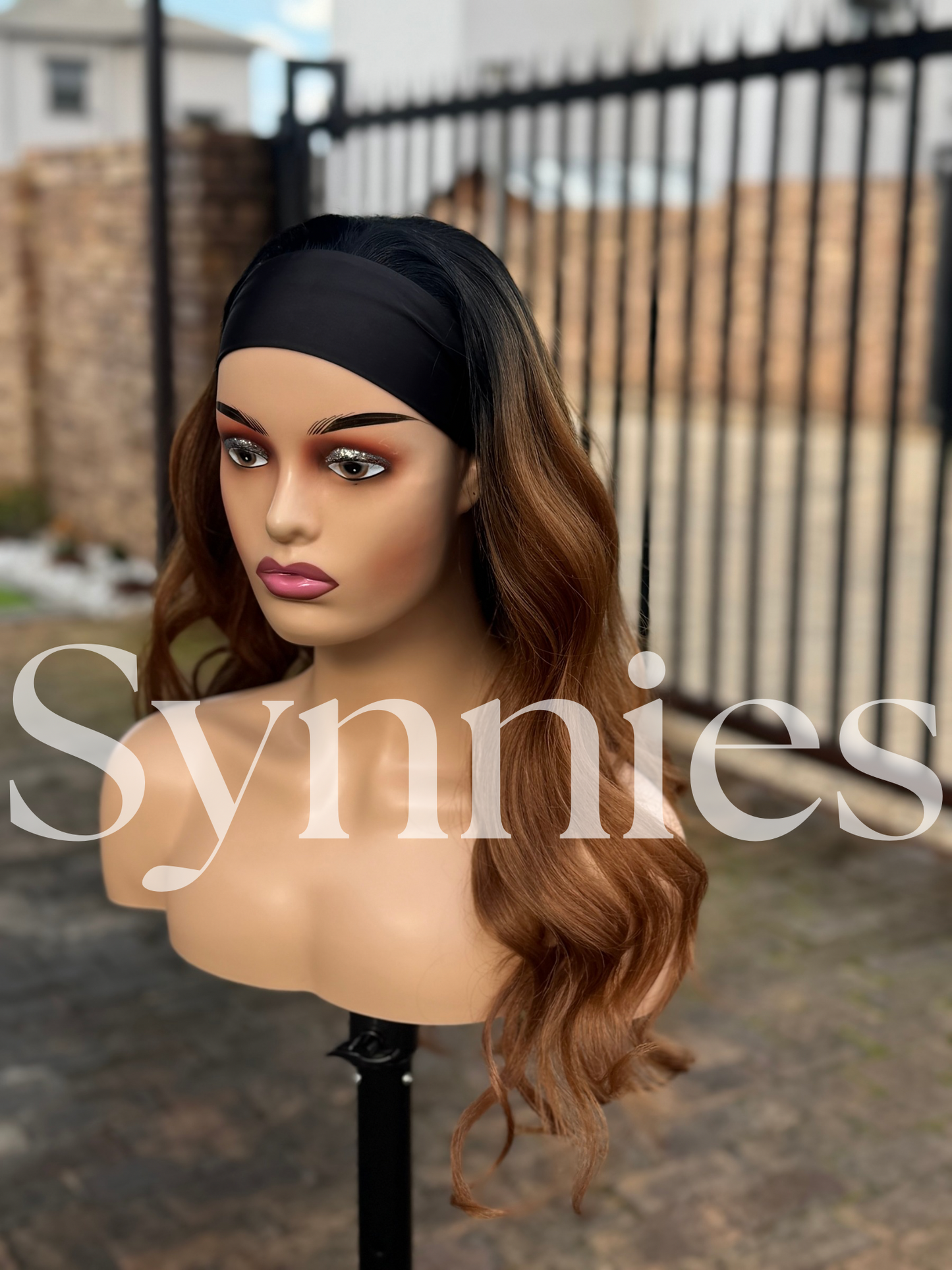 BROWN OMBRE MELT HEADBAND BODYWAVE